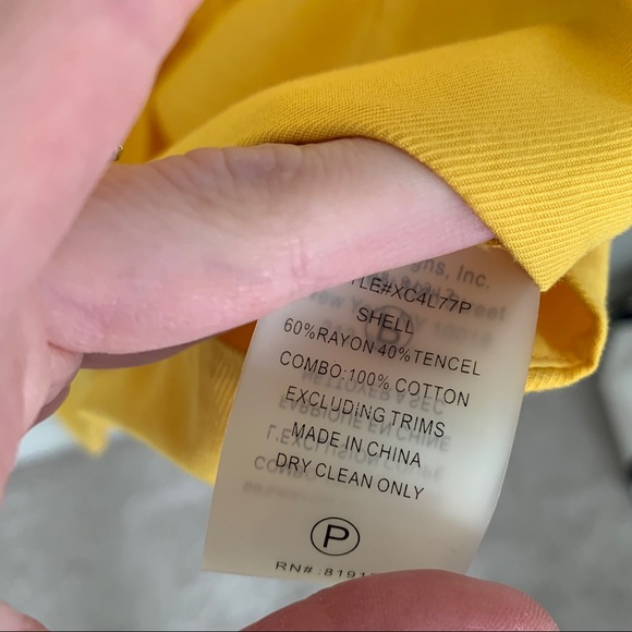 Anthropologie Yellow Ivetta Tie Sleeve Dress - Picture 7 of 8